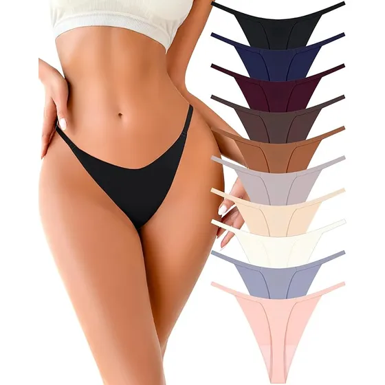 Paquete De 10 Tangas De Hilo G Para Mujer, Sin Costuras Sexy