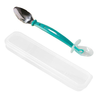 Cuchara De Silicona Para Bebé Reutilizable Punta Verde Cuchara De Silicona Para Bebé Reutilizable Punta Verde