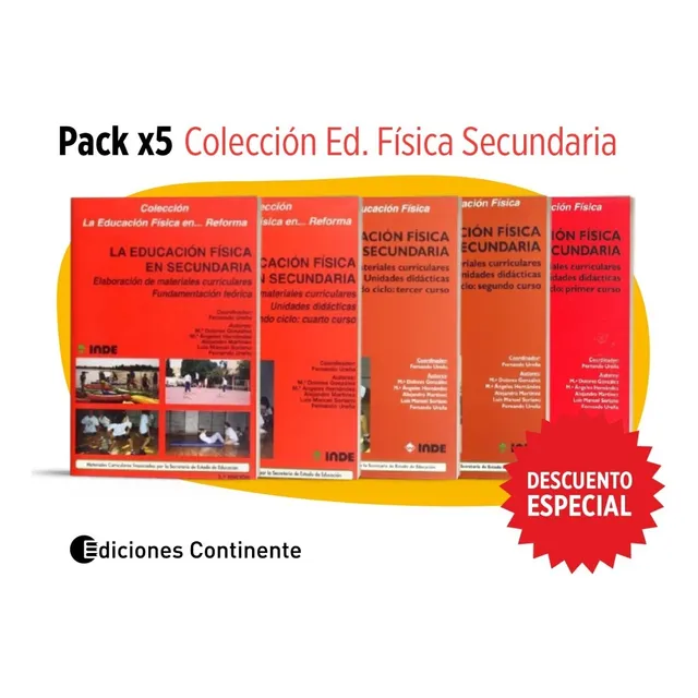 Pack Colección Educación Física Secundaria 5 Tomos - Inde