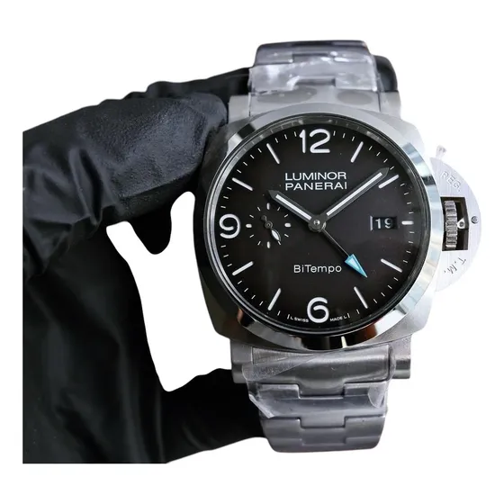 Reloj Luminor Tributo Plateado Plateado Negro