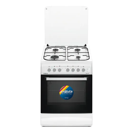 Cocina A Gas Enxuta Cenx5642w Blanca 60x60 Con Grill Fama Color Blanco