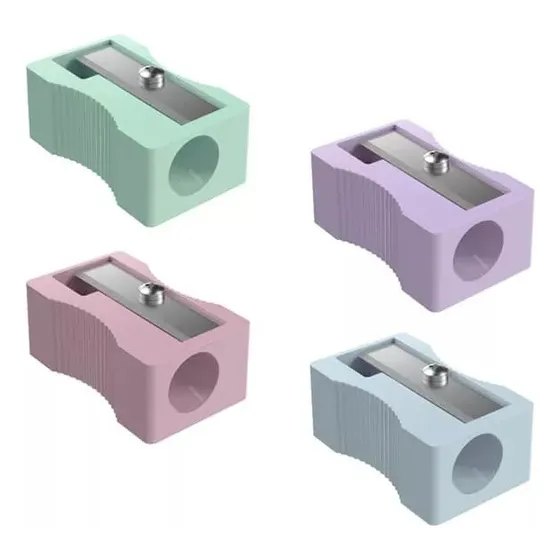 Sacapuntas Filgo Block Pote X 72 Unidades Color Pastel Violeta- Pastel Celeste- Pastel Verde- Pastel Rosa