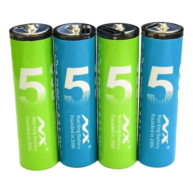 Recargables Usb 1.5v Carga Rapida Paquete 4 Pilas Aa