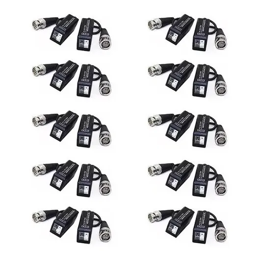 Balun Hd Pasivo Bnc Camara Cctv Hikvision Dahua Utp X 10 Un