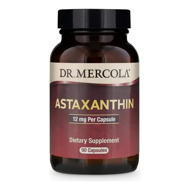 Suplemento De Astaxantina 12 Mg 90 Capsulas Dr Mercola Sabor Neutro
