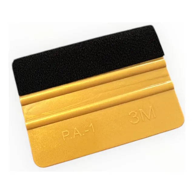 12 Pzas Squeegee 3 M Aplicador De Vinil Pleca Cuña  Dorada