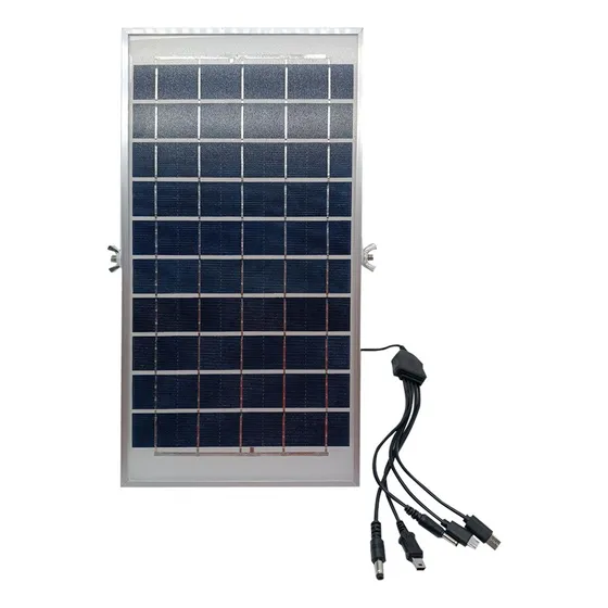 Cargador Panel Solar 12w/6v Con Cable Usb 5 Puntas