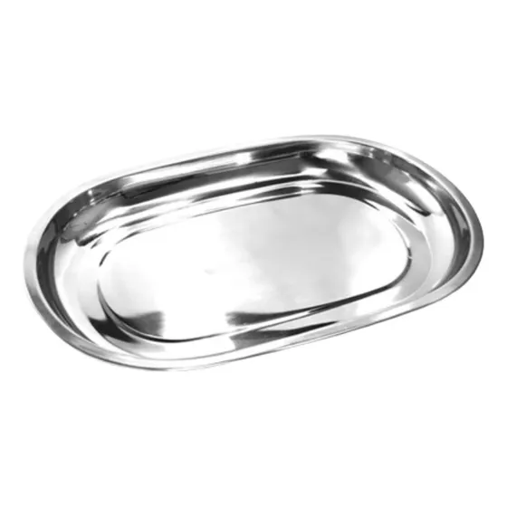 Bandeja Baixela Em Inox - 35x24 Cor Prateado