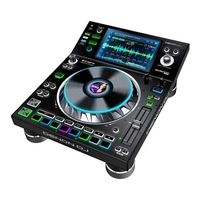 Controlador Dj Denon Sc5000 Reproductor Cdj Linea Prime 18c Color Negro