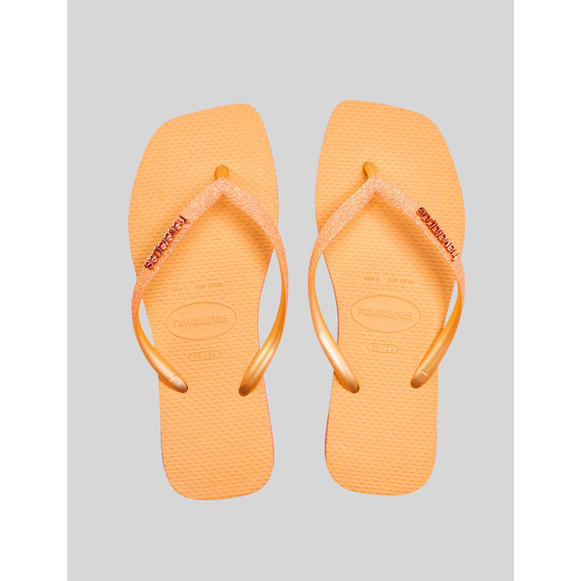 Chinelo Havaianas Slim Square Sparkle Pessego Liso 35/36 Chinelo Havaianas Slim Square Sparkle Pessego Liso 35/36