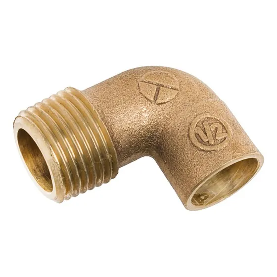 Codo Bronce He So 1/2  Certificado Gas Agua 2 Unidades Taumm