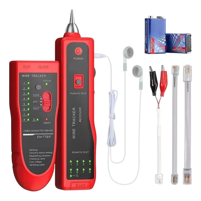 Probador De Red Tester Lan Rj45 Wire Tracker Cable Rj11 Cat6