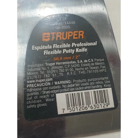 Espátula Marca Truper, Ancho 2 .