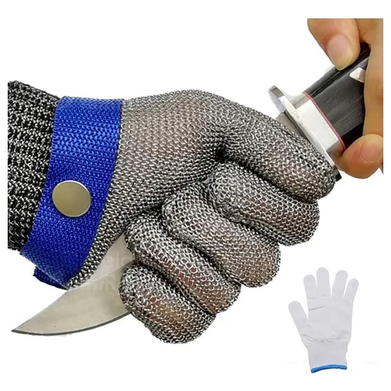 Z Guantes De Carnicero De Acero Inox. Resistente A Cortes Xl