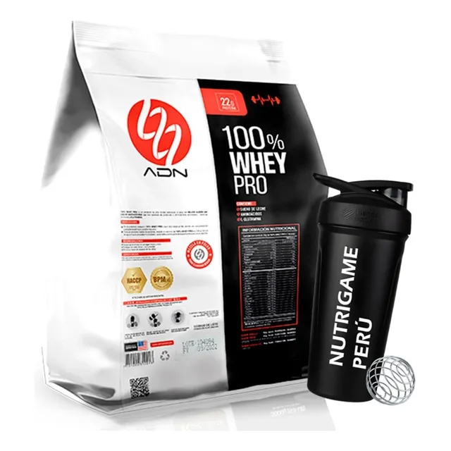 100% Whey Pro 5kg Proteina Whey Adn +shaker - Tienda Fisica