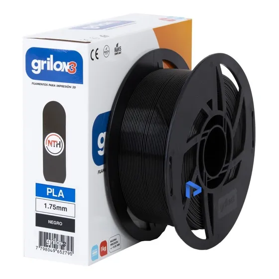Grilon3 Filamento Pla X 1kg De 1.75mm Color Negro