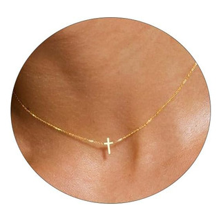 Rotnso Collar De Cruz Para Mujer Chapado En Oro De 14 Quilat Rotnso Collar De Cruz Para Mujer Chapado En Oro De 14 Quilat