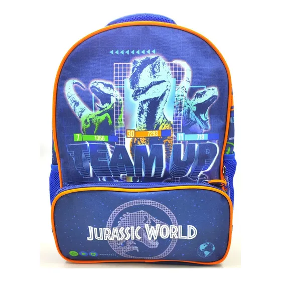 Mochila 16 Jurassic World Escolar Primer Grado Color Azul
