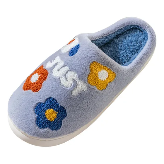 Pantufla Mullida Para Mujer Dormitorio Casa Antideslizante
