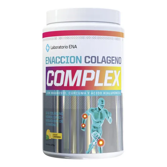 Suplemento En Polvo Enacción Colágeno Complex Sabor Limonada En Pote De 270g