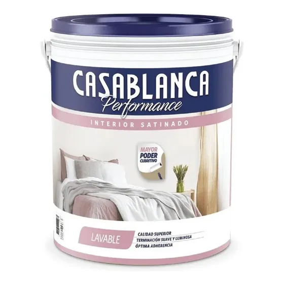 Casablanca Performance | Pintura Látex Blanco Satinado | 4lt