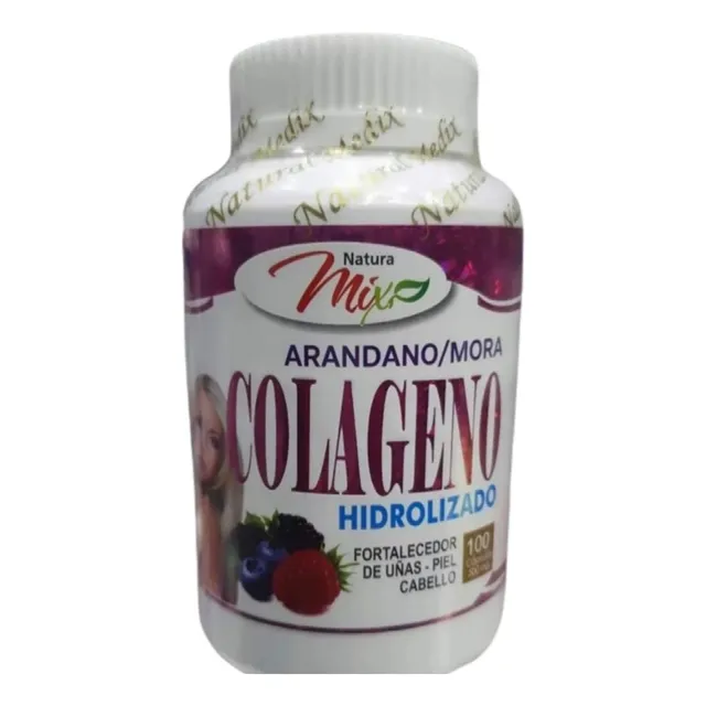 Colágeno Hidrolizado + Arándano + Mora 500mg De 100 Cápsulas