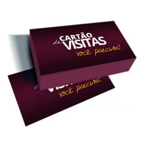 Cartão De Visita 1000 Un Color Verniz Frete Grátis Confira