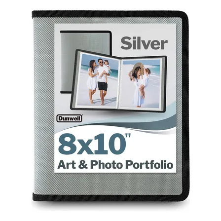Álbum De Fotos 8x10 (plata), Carpeta De Cartera De Art...