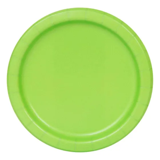 Placas De Pastel De Papel Verde Lima, 8ct