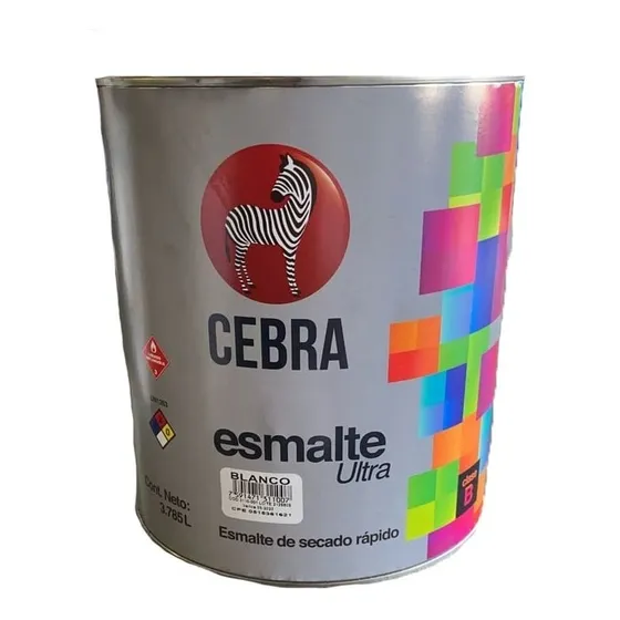 Pintura Esmalte Brillante 1/4 D Galon Negro, Blanco Clase B 