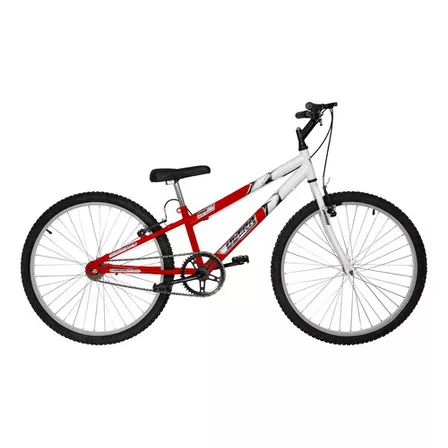 Bicicleta Aro 26 Bicolor Rebaixada Sem Marcha Masculino Cor Vermelho