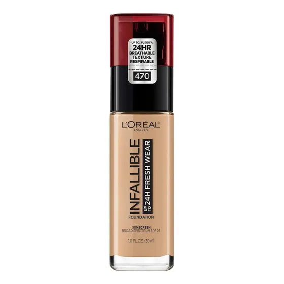 Base L'oréal Paris Infallible 24h Fresh Wear 470 Radiant Hon 470 - Radiant Honey