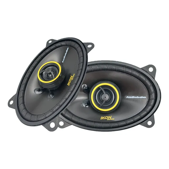 Bocina Tipo Coaxial Audiobahn 4x6 Pulgadas Ikon Series Ads460 Color Negro