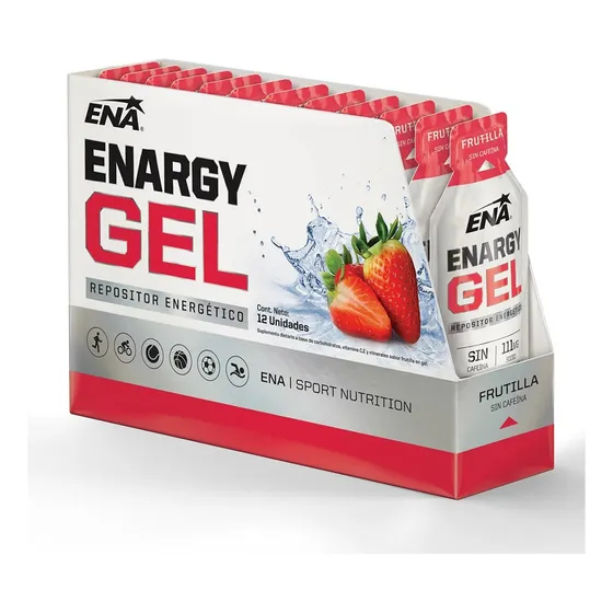 Gel Energetico Energy Gel Ena - Sin Cafeína 30 Grs. Sabor Frutilla