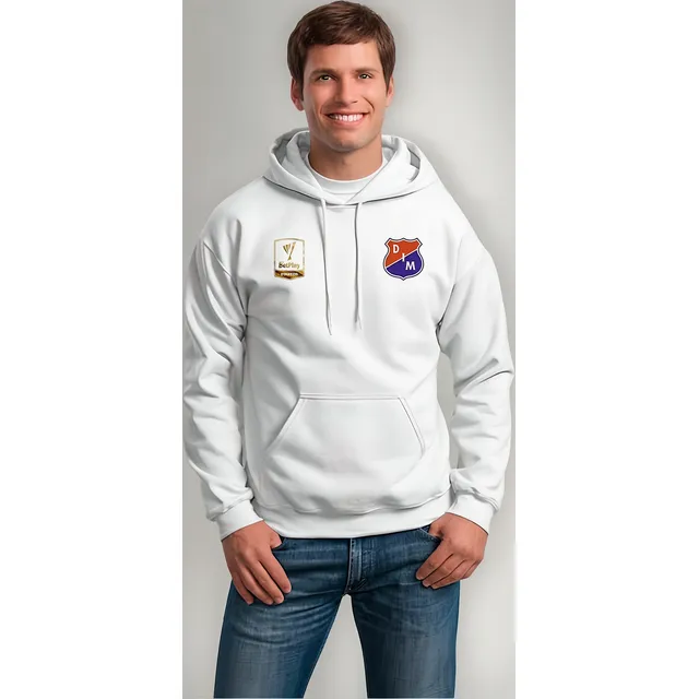 Buzo Hoodie Con Capota Medellin Liga Futbol Deportivo Correr