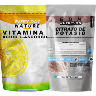 Citrato De Potasio 500 Gr + Vitamina C Ascorbico 500 Gr Edn Citrato De Potasio 500 Gr + Vitamina C Ascorbico 500 Gr Edn