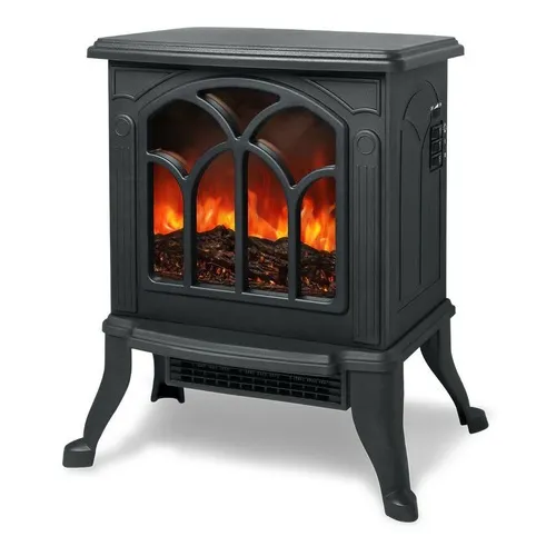 Estufa Simil Leña Electrica Kassel Mi Casa Color Negro