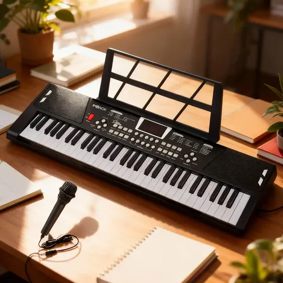 Organo Teclado Musical Electrónico 61 Teclas Microfono Imback ITM007 Color Negro | Cuotas sin interés