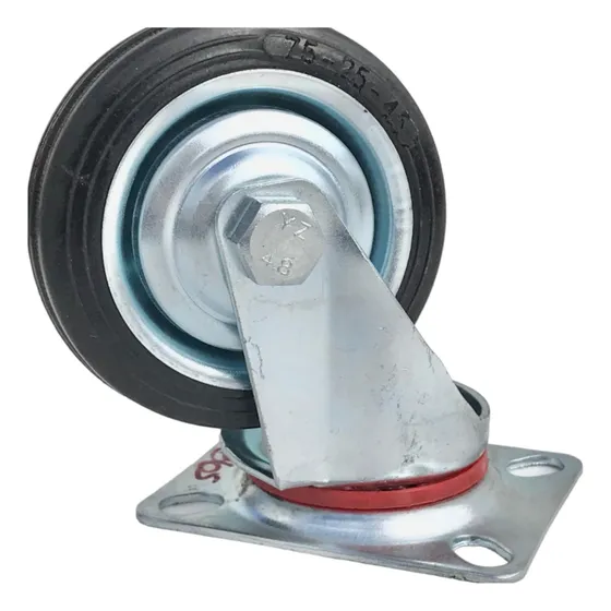 Rueda Industrial De Goma De 75mm Con Base Giratoria