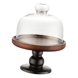 Bandeja De Madera Para Tartas, Soporte Elegante Con Tapa De Bandeja De Madera Para Tartas, Soporte Elegante Con Tapa De