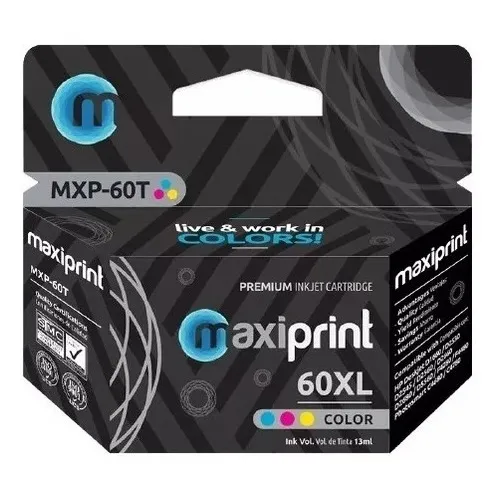 Cartucho Hp 60xl Color Maxiprint  D1660 /2680/f4280 Otiesca