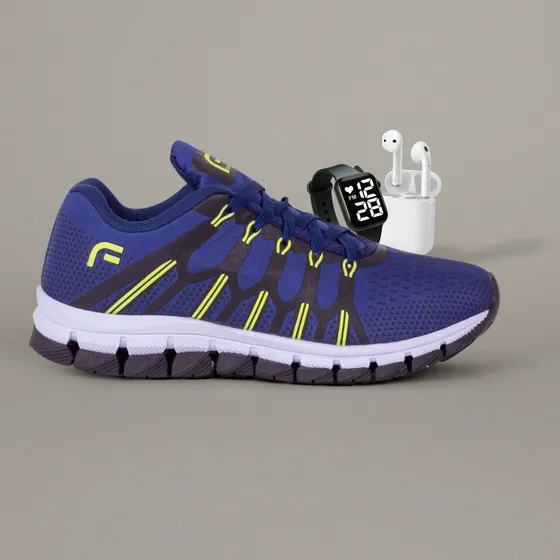 Kit Tenis Masculino Casual + Relógio + Fone Touch Bluetooth