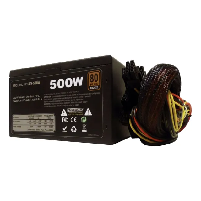 Fuente De Poder 500w 80 Plus Bronze Para Pc