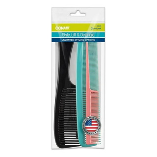 Set De Peines Conair Style, Lift & Detangle 3 Pzas Set De Peines Conair Style, Lift & Detangle 3 Pzas