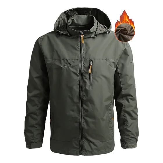 2025 Chaqueta Cortavientos Impermeable For Hombre Con Forro