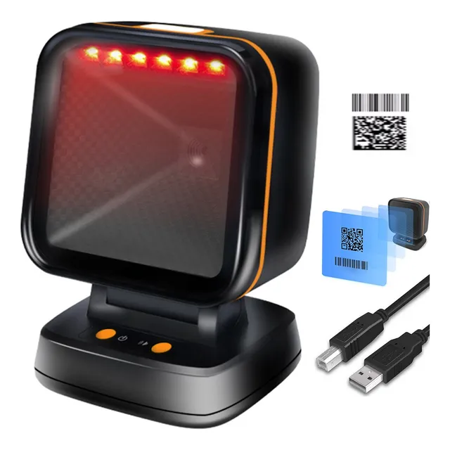 Lector De Código De Barras Omnidireccional 1d/2d/qr Con Usb