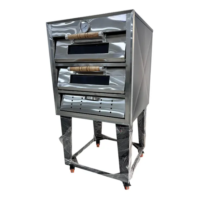 Horno Industrial De 2 Camara Para Pizza Con Piedras  A Gas