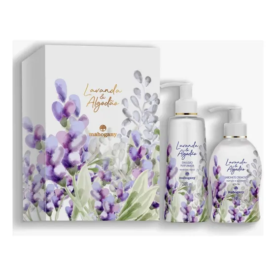 Kit Lavanda E Algodão Sabonete Líq 240ml E Hidratante 200ml