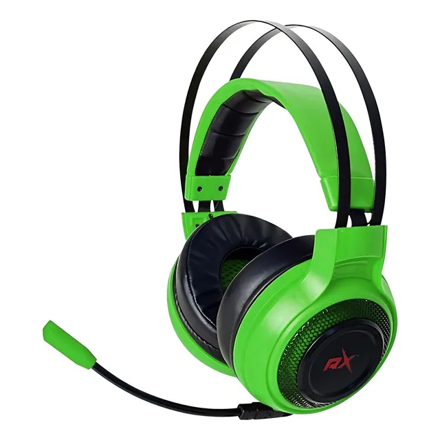 Audífonos Micrófono Gamer Pro Verde Reptilex 03-rx0027g