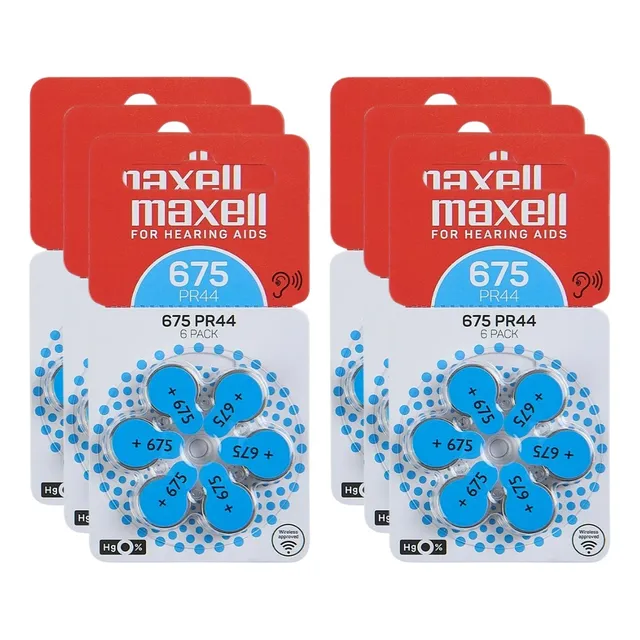 Pilas Para Audífonos Maxell Tamaño 675 Auditivas 60 Unidades